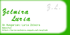 zelmira luria business card